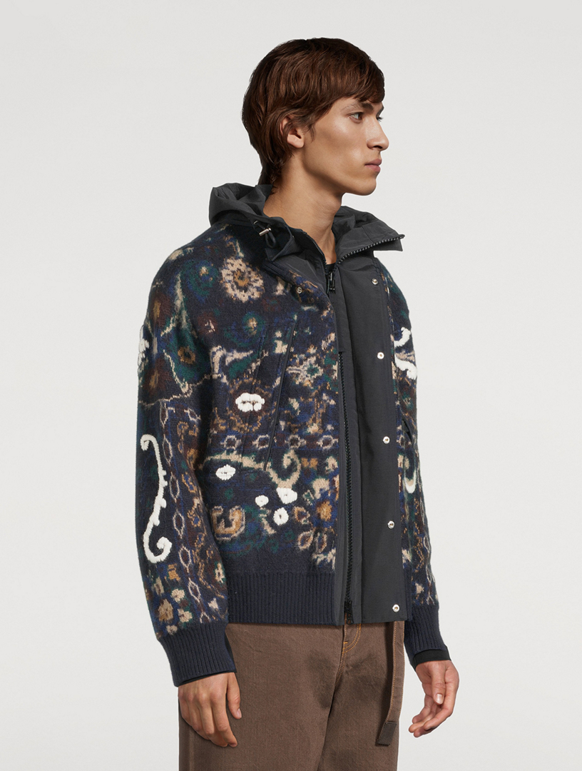 ジャケット SACAI JACQUARD WOOL SWEATER SACAI Checked Jacquard-Knit Sweater for Men | MR PORTER