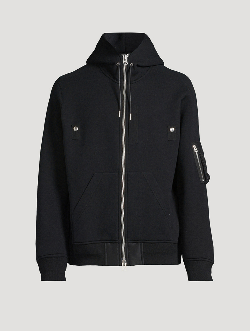 Cotton-Blend Zip Hoodie