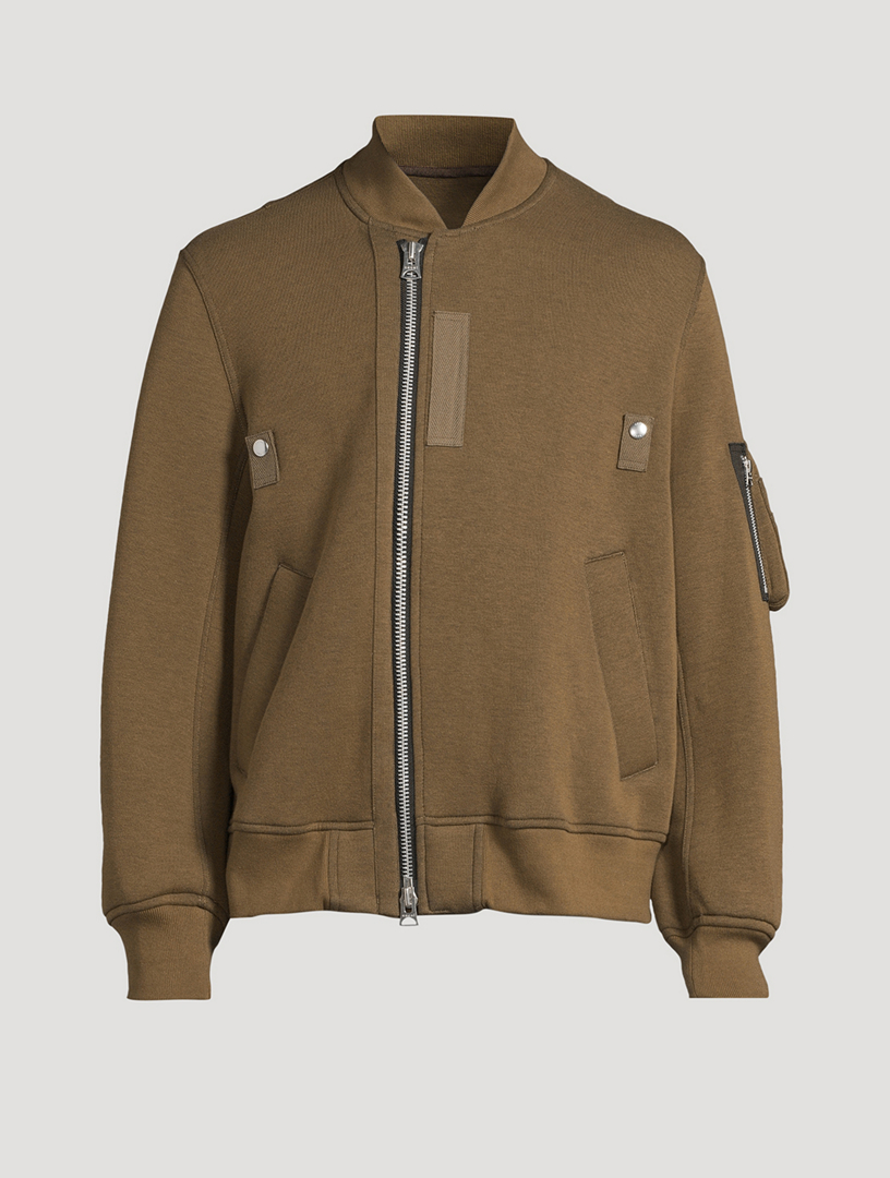 Cotton-Blend Bomber Jacket