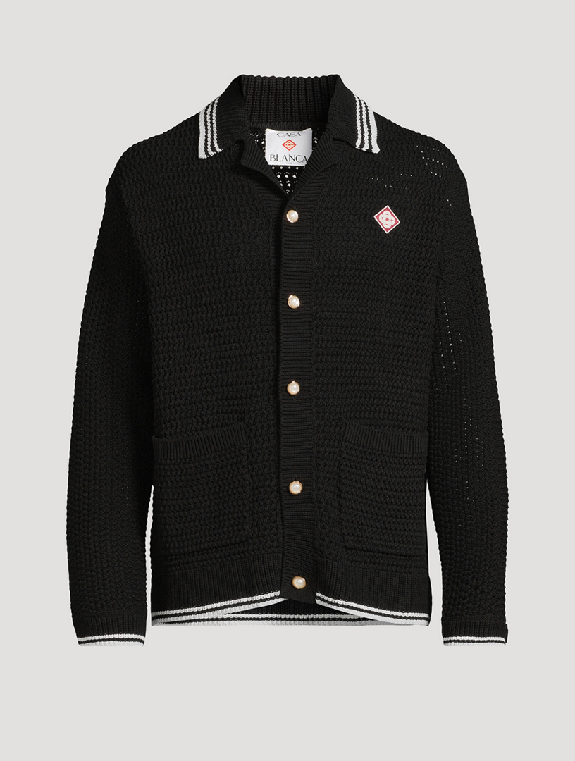 Embroidered Crochet Shirt