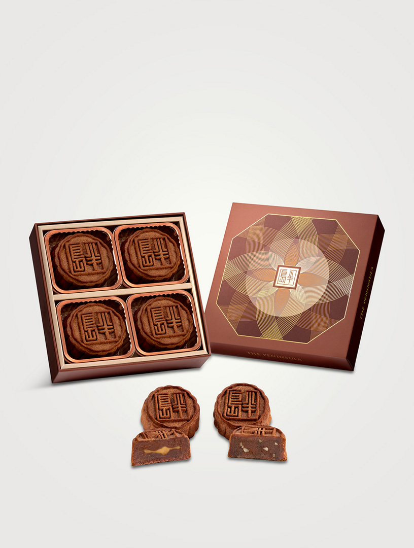 The Peninsula Mini Chocolate Egg Custard Mooncake Four-Piece Set
