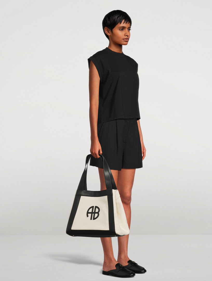 トートバッグ Cara Tote Bag - ANINE BING - Cotton - Neutral ANINE BING Small Cara Tote | Shopbop