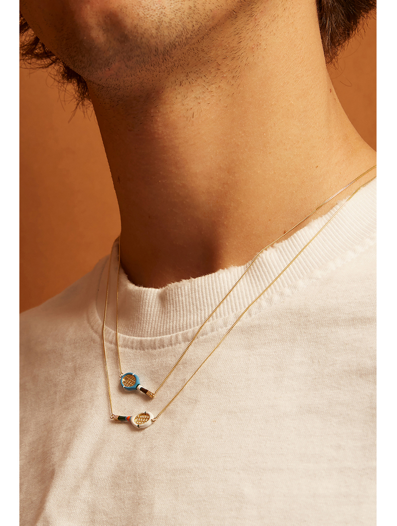 送料関税込☆【ALIITA】9kt yellow gold necklace with enamel PATITO ENAMEL YELLOW NECKLACE – ALIITA