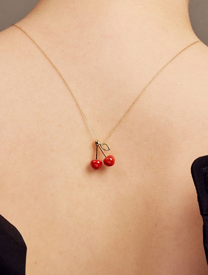 9K Gold Cereza Pendant Necklace