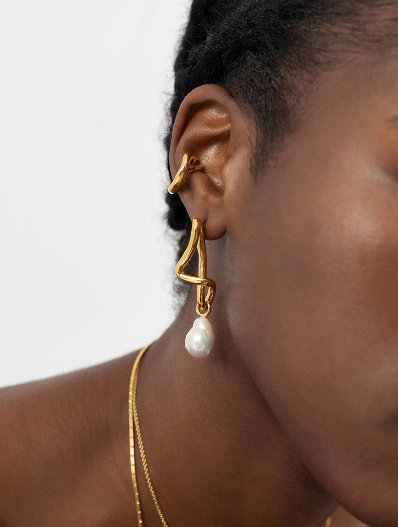 MISSOMA Molten Baroque Pearl Mismatch Drop Earrings | Holt