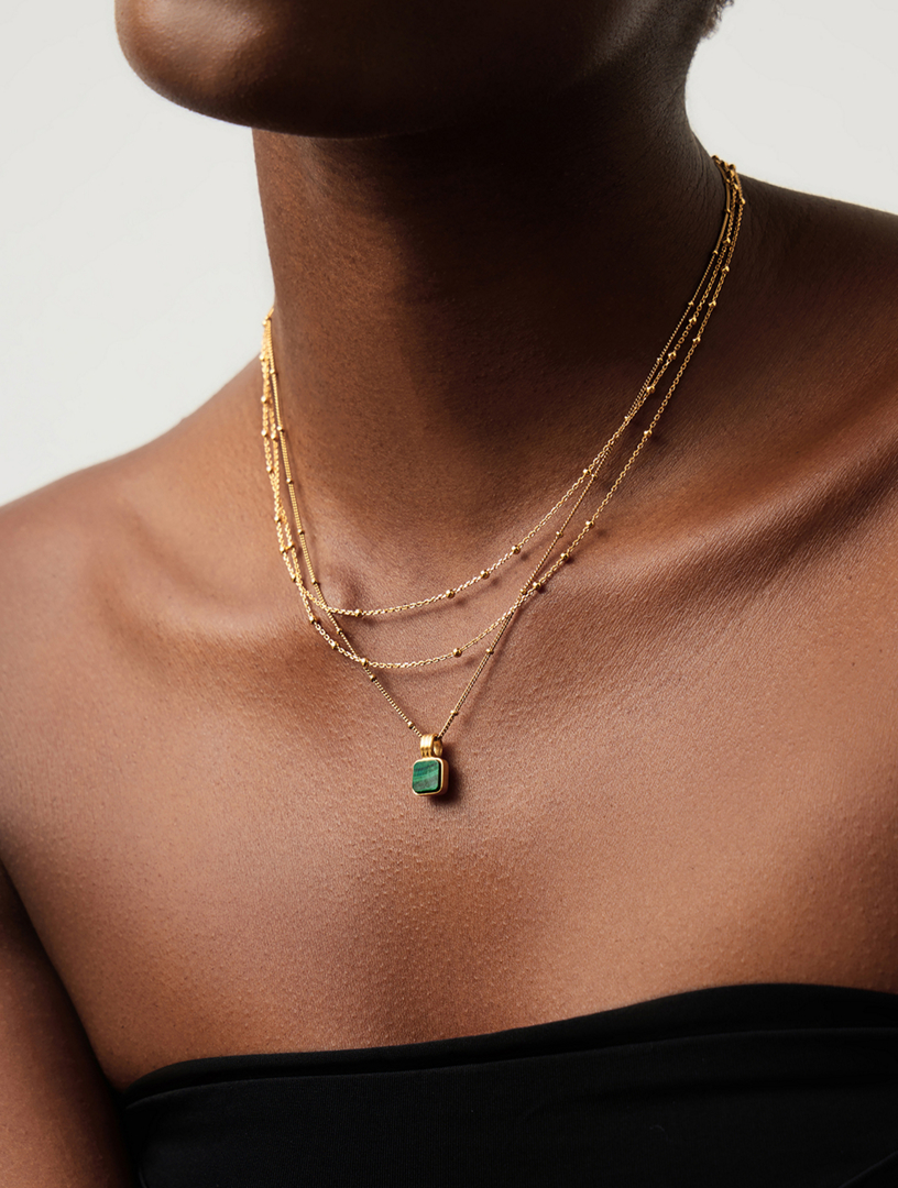 ネックレス・ペンダント Monday Edition _ Bold Ring Pendant Long Necklace Signature Midi Knockout Pendant | Black Onyx | Dean Davidson