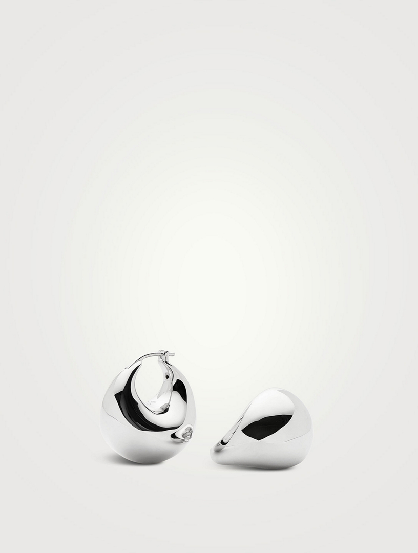 Small Sculptural Chubby Dome Hoop Earrings