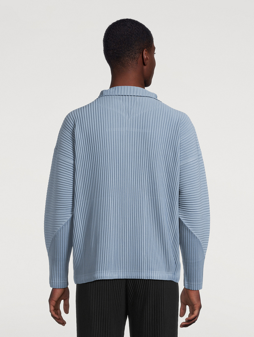 トップス HOMME PLISSE ISSEY MIYAKE JERSEY SHIRT Homme Plisse Issey Miyake Grey Jersey Shirt Homme Plisse