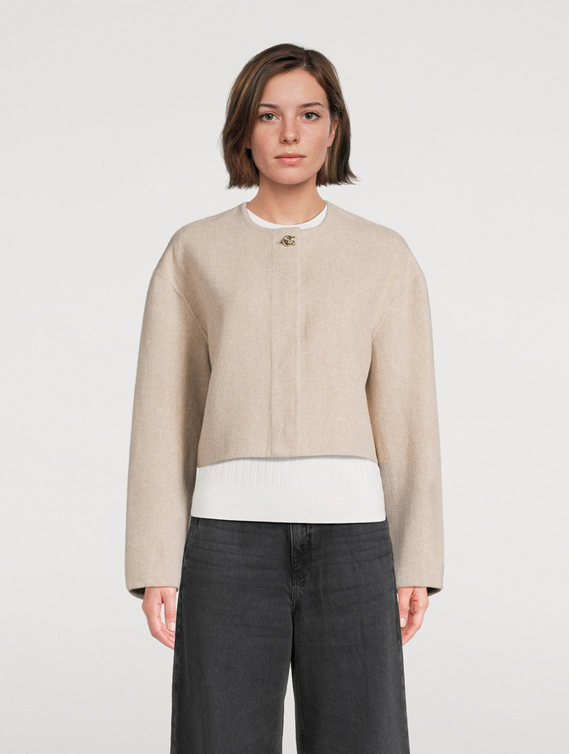 VERONICA BEARD Philips Wool-Blend Crop Jacket | Holt Renfrew
