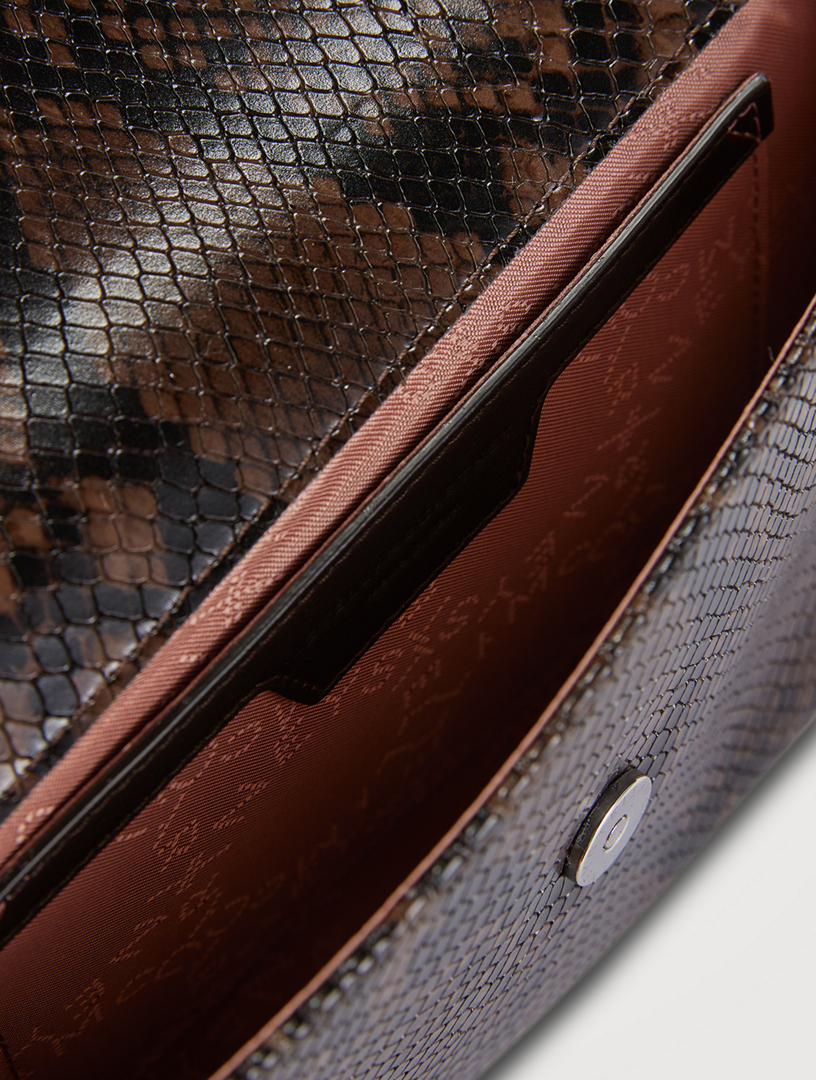 STELLA MCCARTNEY Falabella Snakeskin-Embossed Crossbody Bag | Holt
