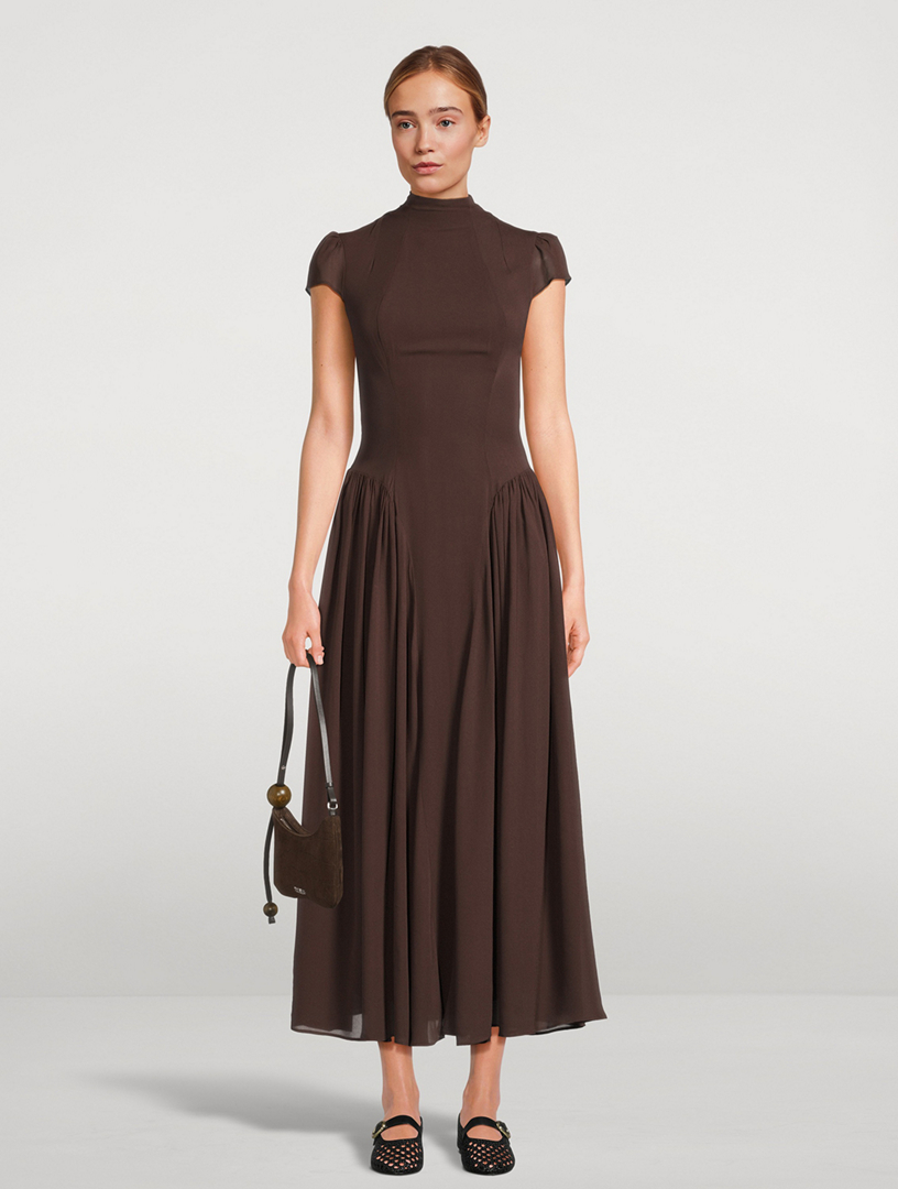 reformation ruched dress Reformation Adeline Knit Dress | Blue