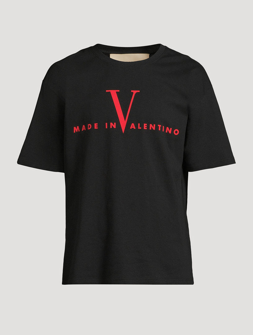 VALENTINO★VLTN Tee★☆★ Valentino Garavani VLTN logo-embroidered T-shirt | Blue | FARFETCH CA