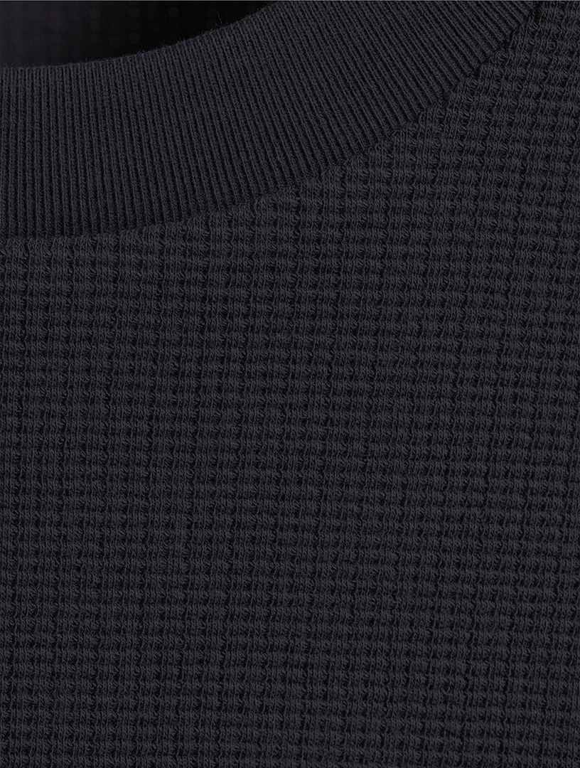 Waffle Textured Long-Sleeve T-Shirt