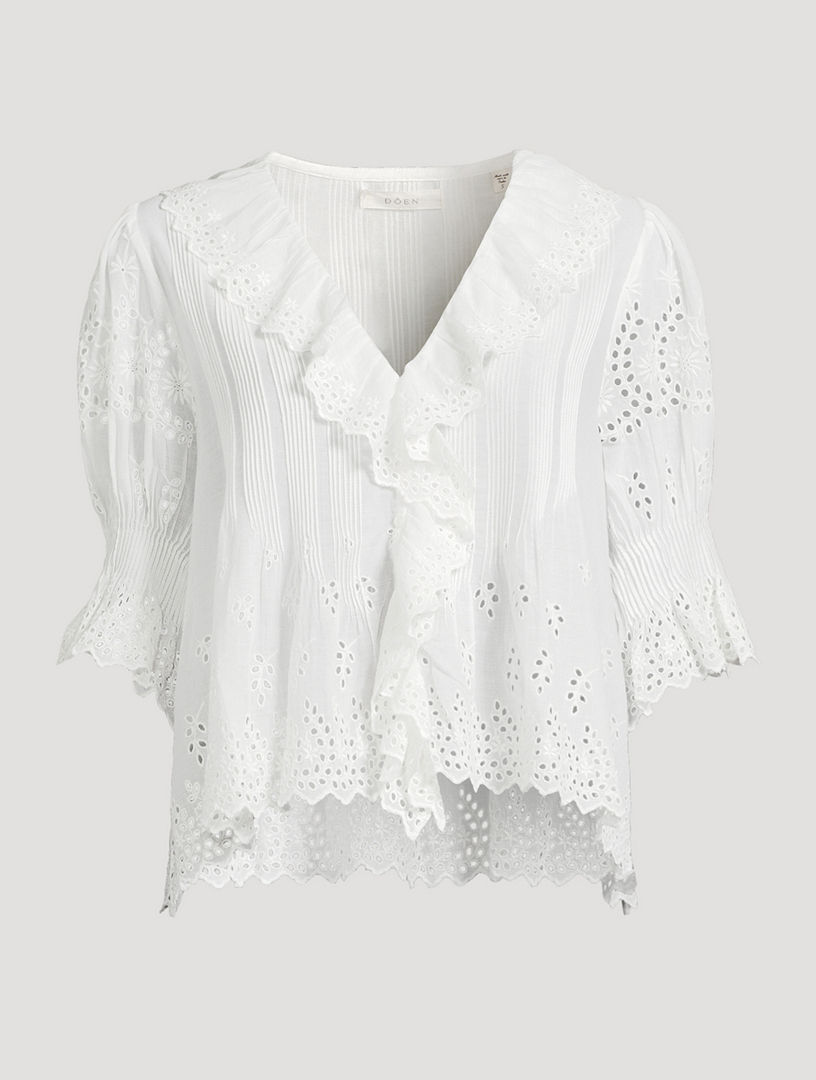 Henri Eyelet Voile Blouse