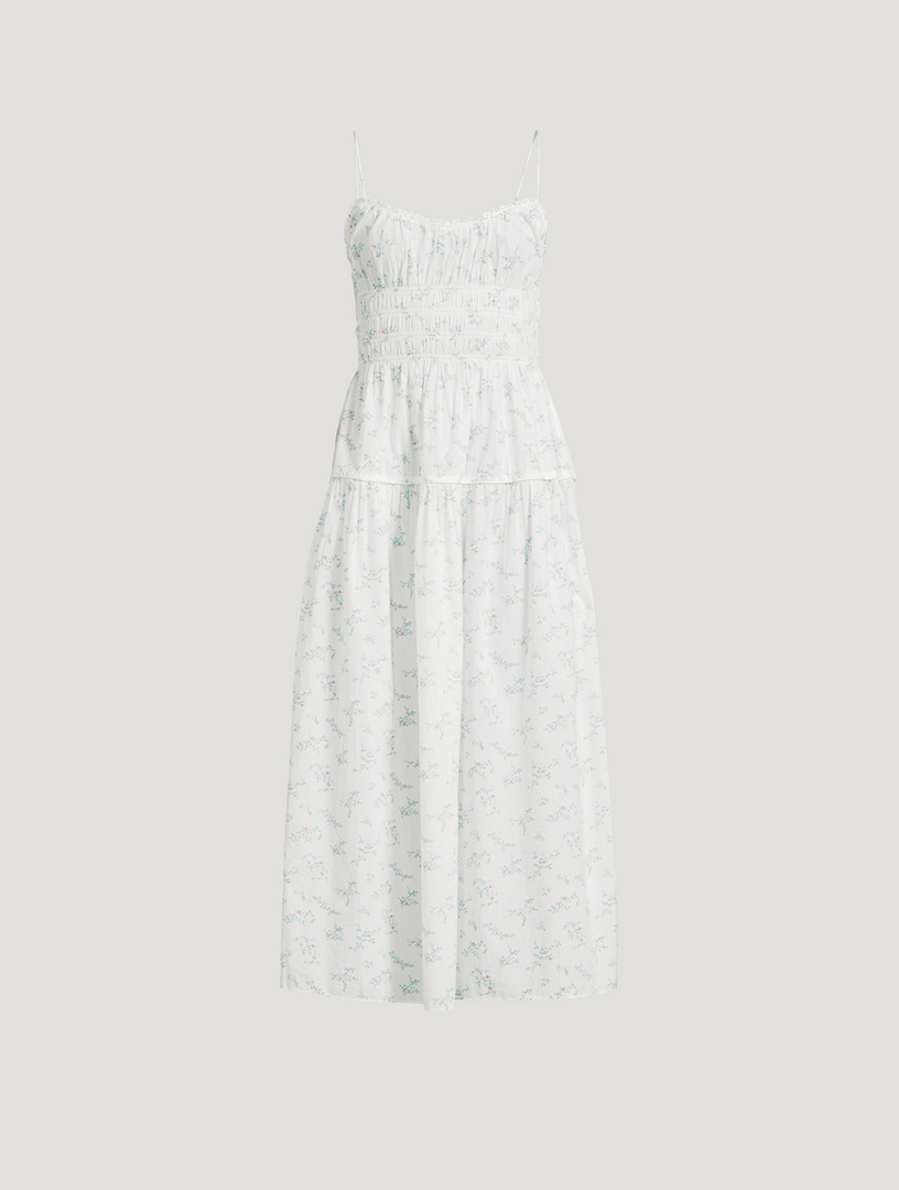Brigide Smocked Midi Dress In Floral Print