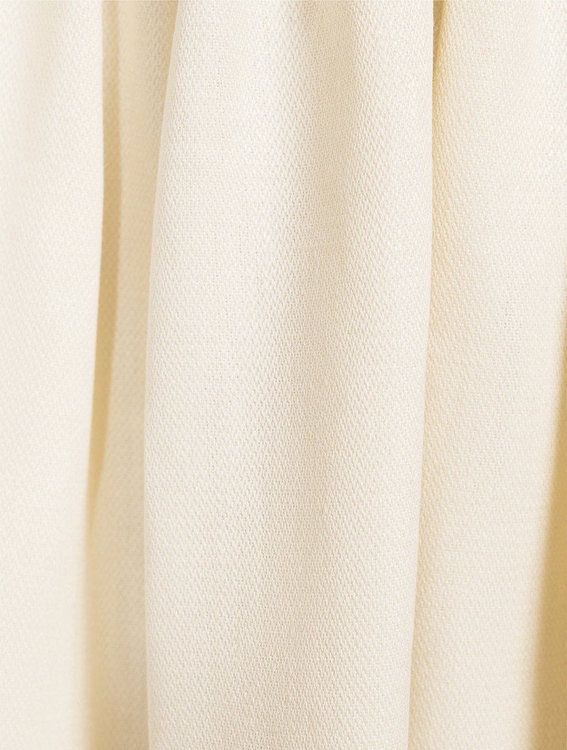 Chiara Gathered Linen Midi Skirt