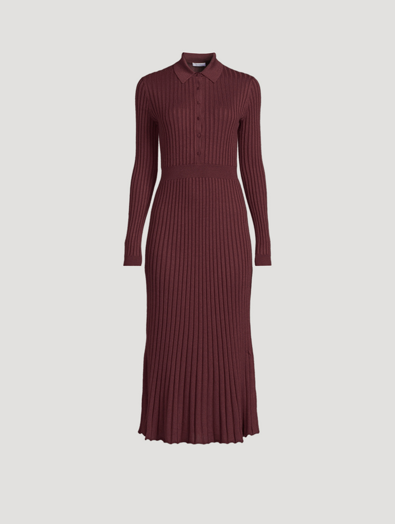 Ardor Rib-Knit Cashmere Silk Dress