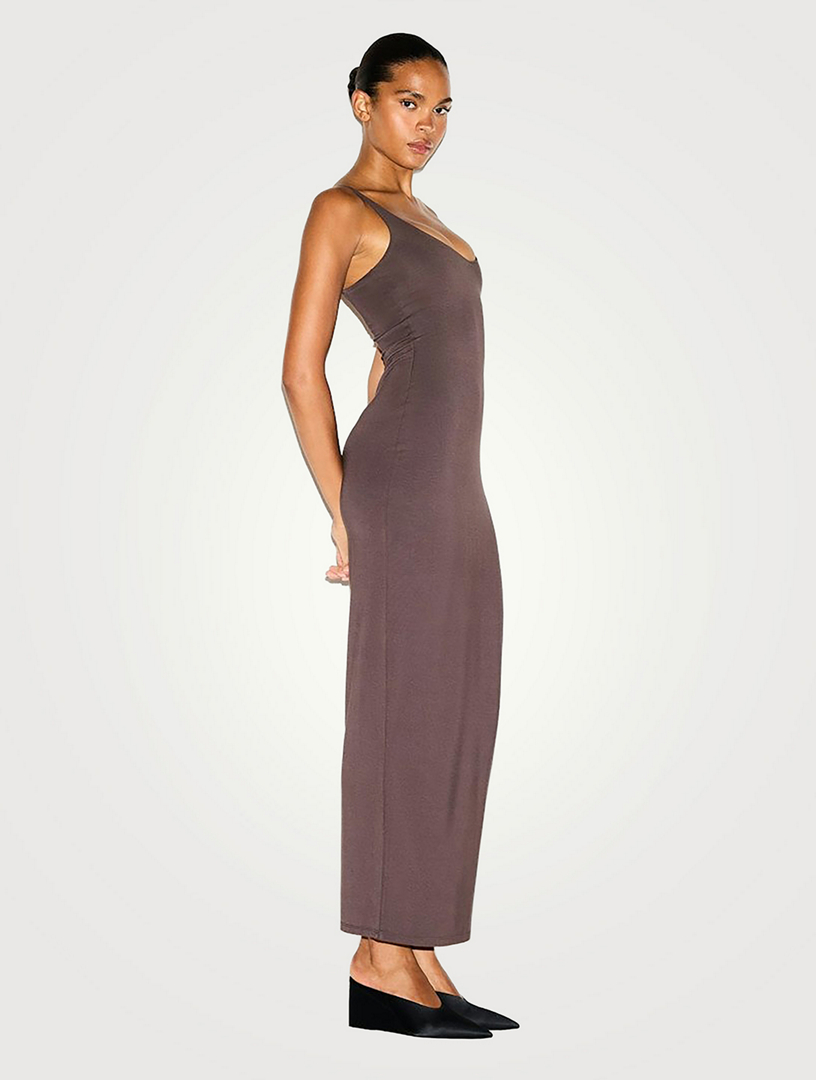 brown long gown dress Odela Strapless Drop Waist Maxi Dress | Chocolate | Womens