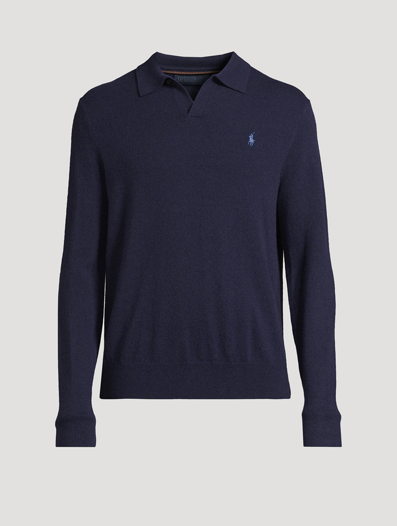 Wool Johnny-Collar Sweater