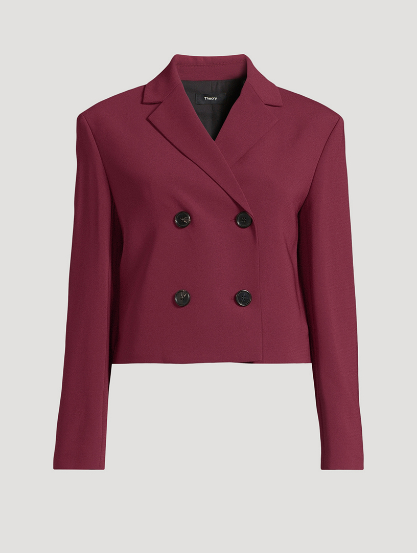 Double-Breasted Admiral Crêpe Blazer