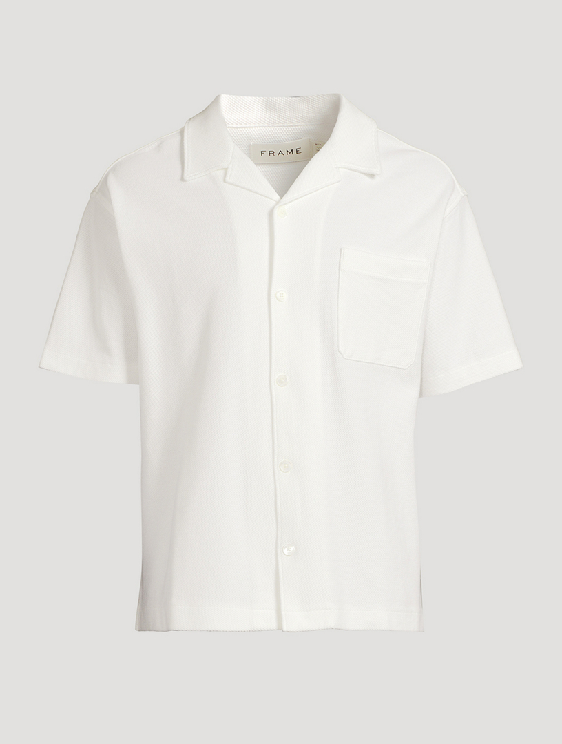 Chemise décontractée à manches courtes en jacquard