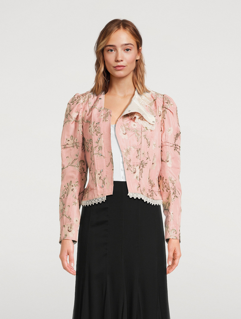 CHLOE Floral Jacquard Taffeta Jacket | Holt Renfrew