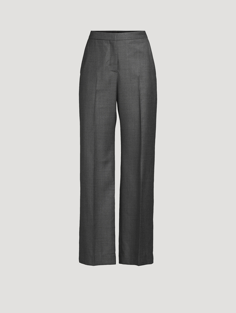 Wool Cigarette Tailored Pants