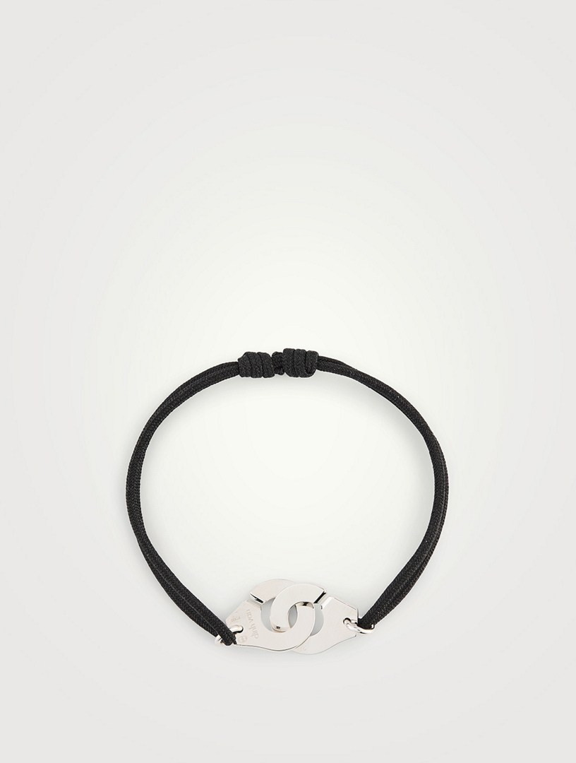 Bracelet sur cordon Menottes dinh van R13.5 en platine, grand modèle