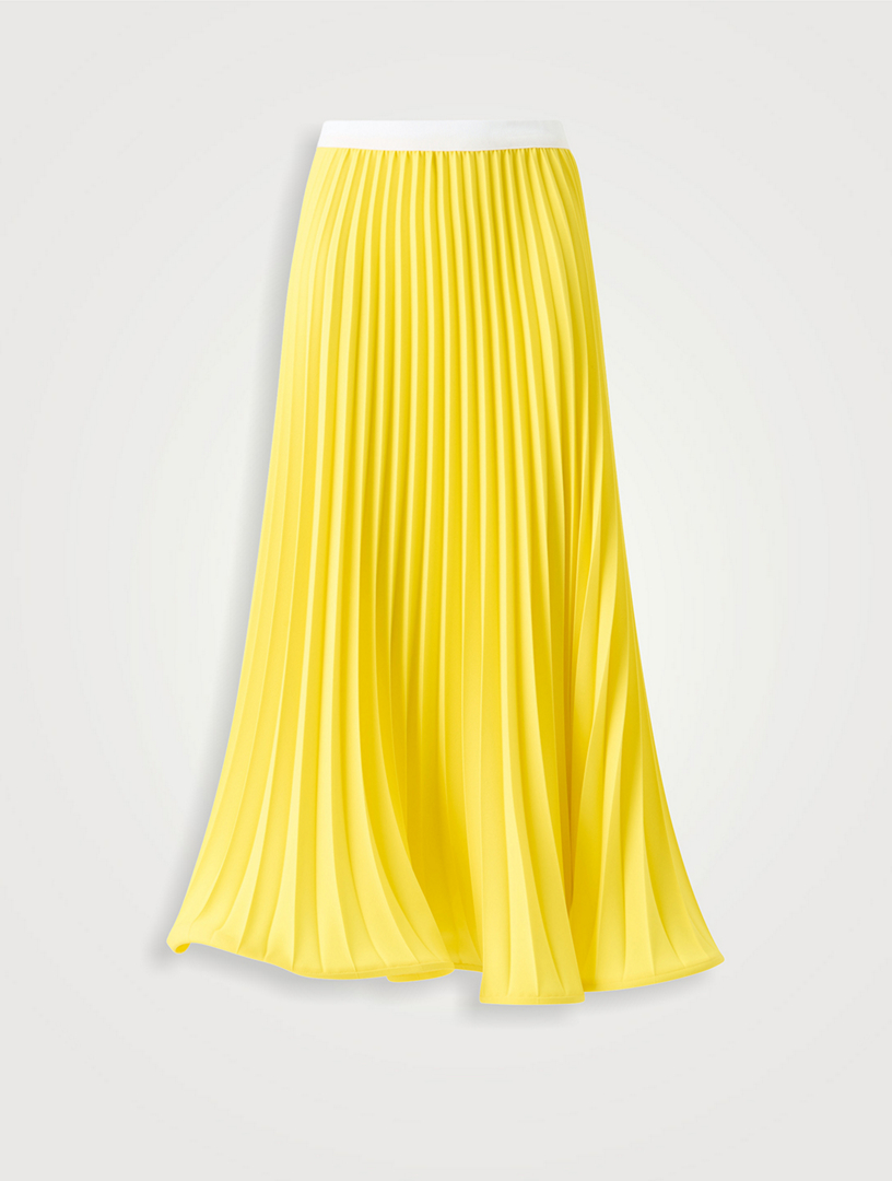 Plissé Midi Skirt