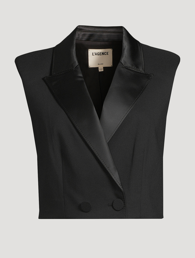 Hollis Double-Breasted Cropped Vest