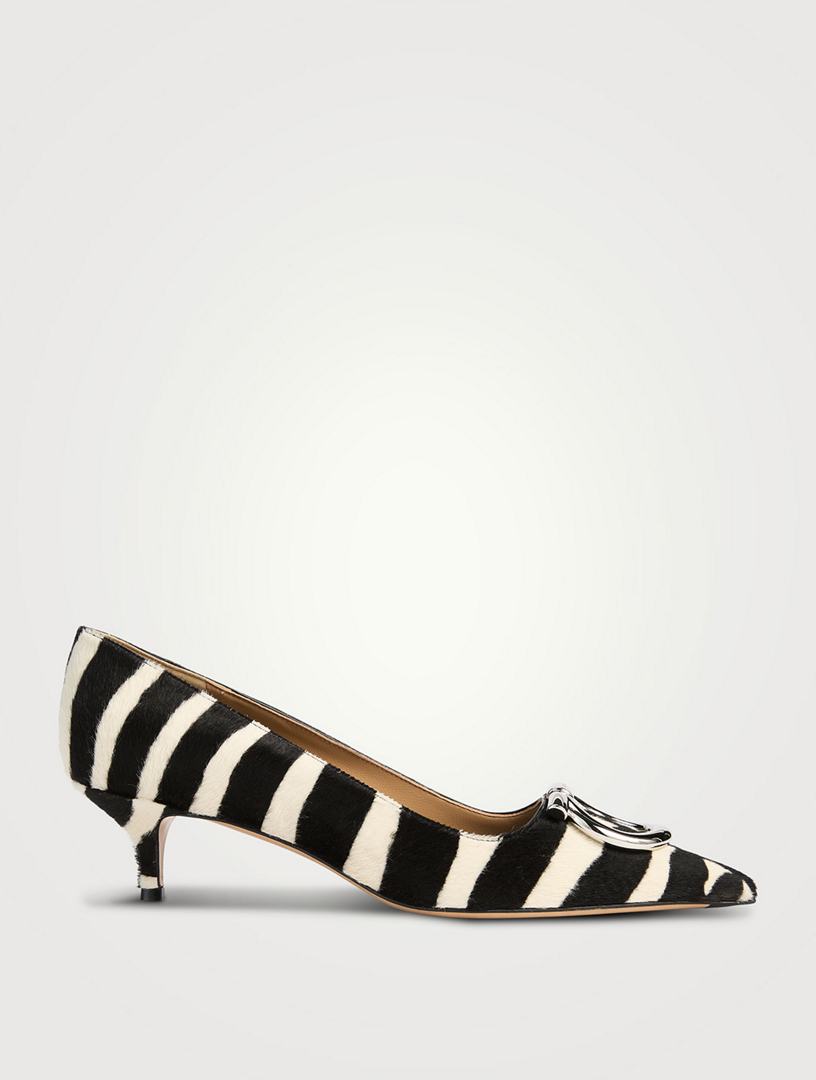 Lara Calf Hair Pumps In Zebra Print