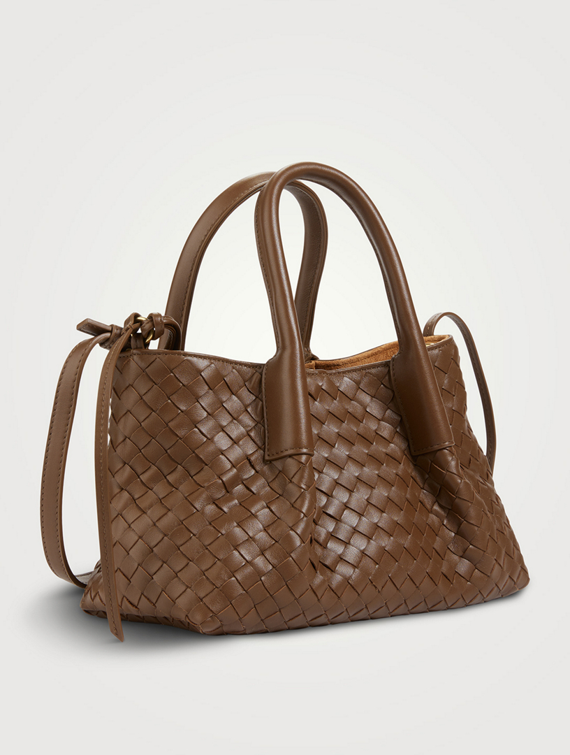 BOTTEGA VENETA Small Pinacoteca Intrecciato Leather Tote Bag