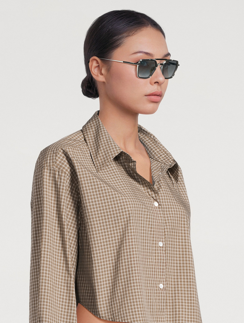 JACQUES MARIE MAGE Commodore Aviator Sunglasses | Holt Renfrew