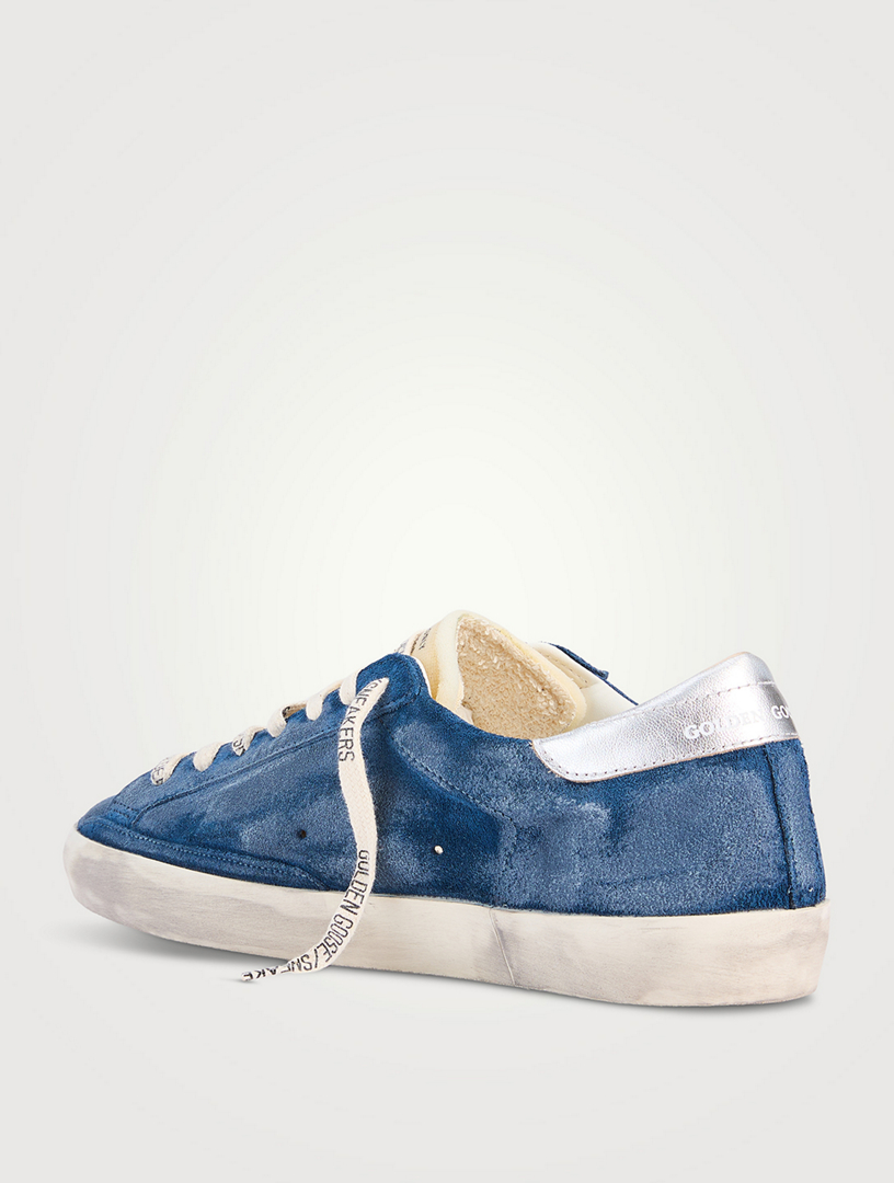 Golden Goose Denim Colorblock Pattern Sneakers - Blue Sneakers, Shoes - WG5173347