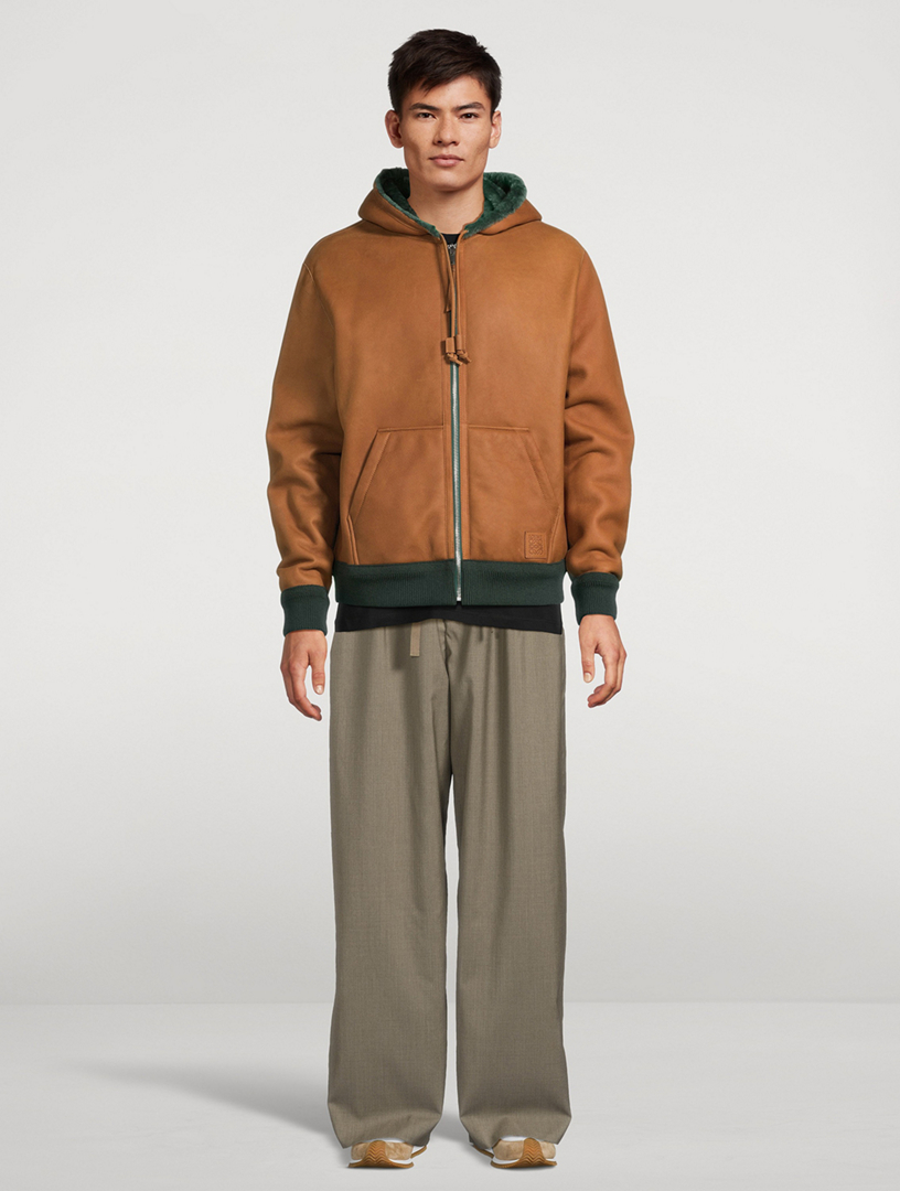 LOEWE Shearling Reversible Zip Hoodie | Holt Renfrew