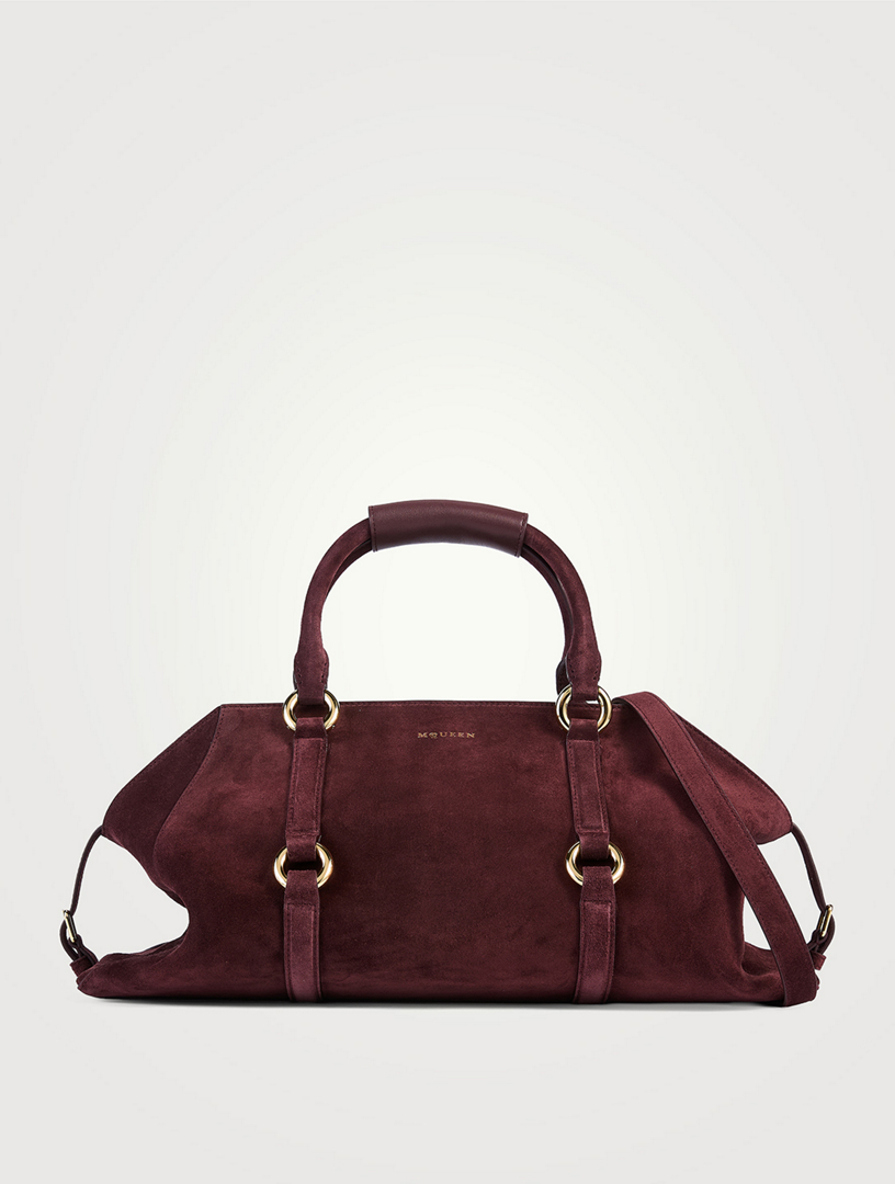 Medium Farringdon Suede Satchel