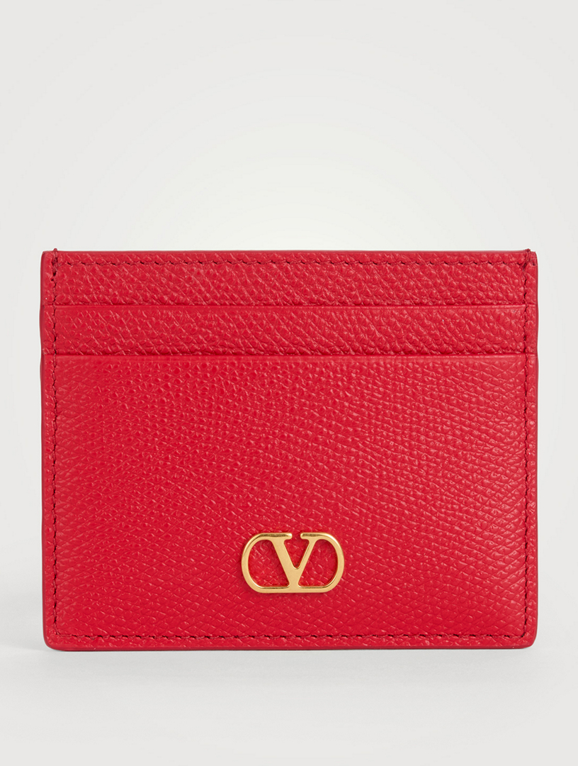 VLogo Leather Card Case