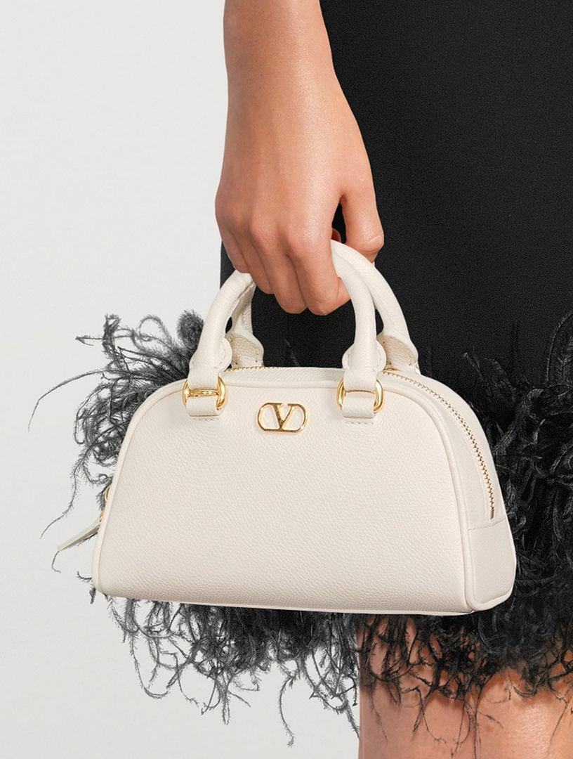 VALENTINO GARAVANI Mini VLogo Leather Bowling Bag | Holt Renfrew