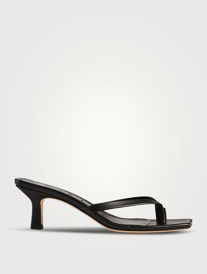 Wilma Leather Thong Mules