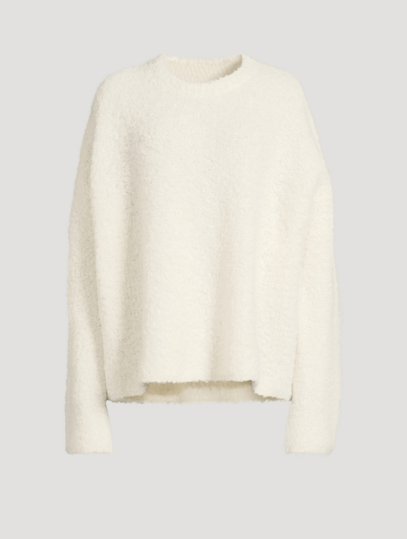 Pull ample en tissu bouclé