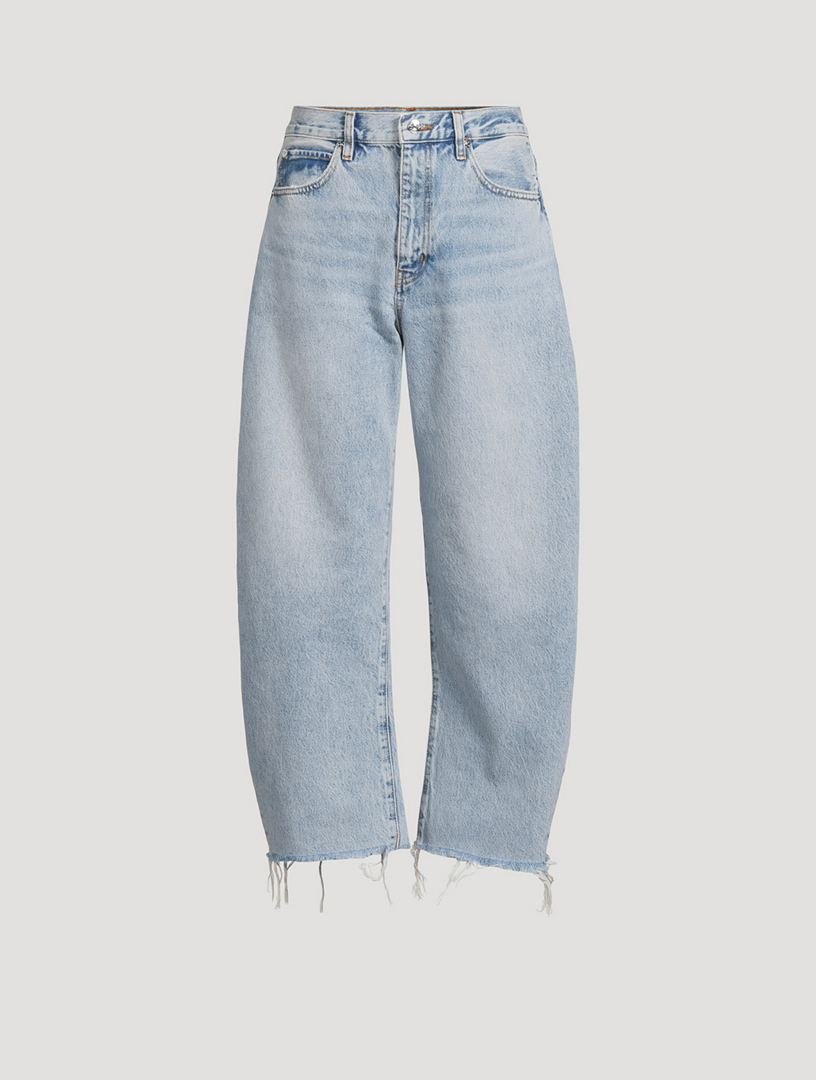 The Bubble Barrel-Leg Crop Jeans