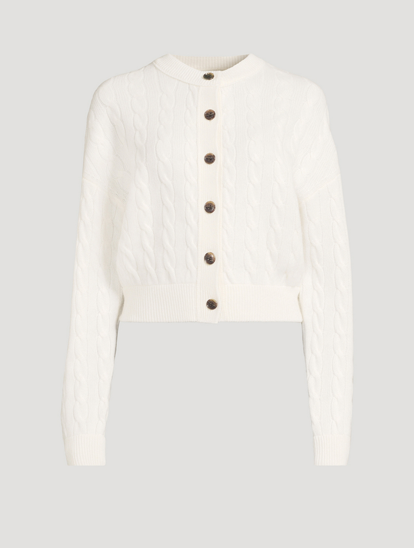 Cassie Cable-Knit Cashmere Cardigan