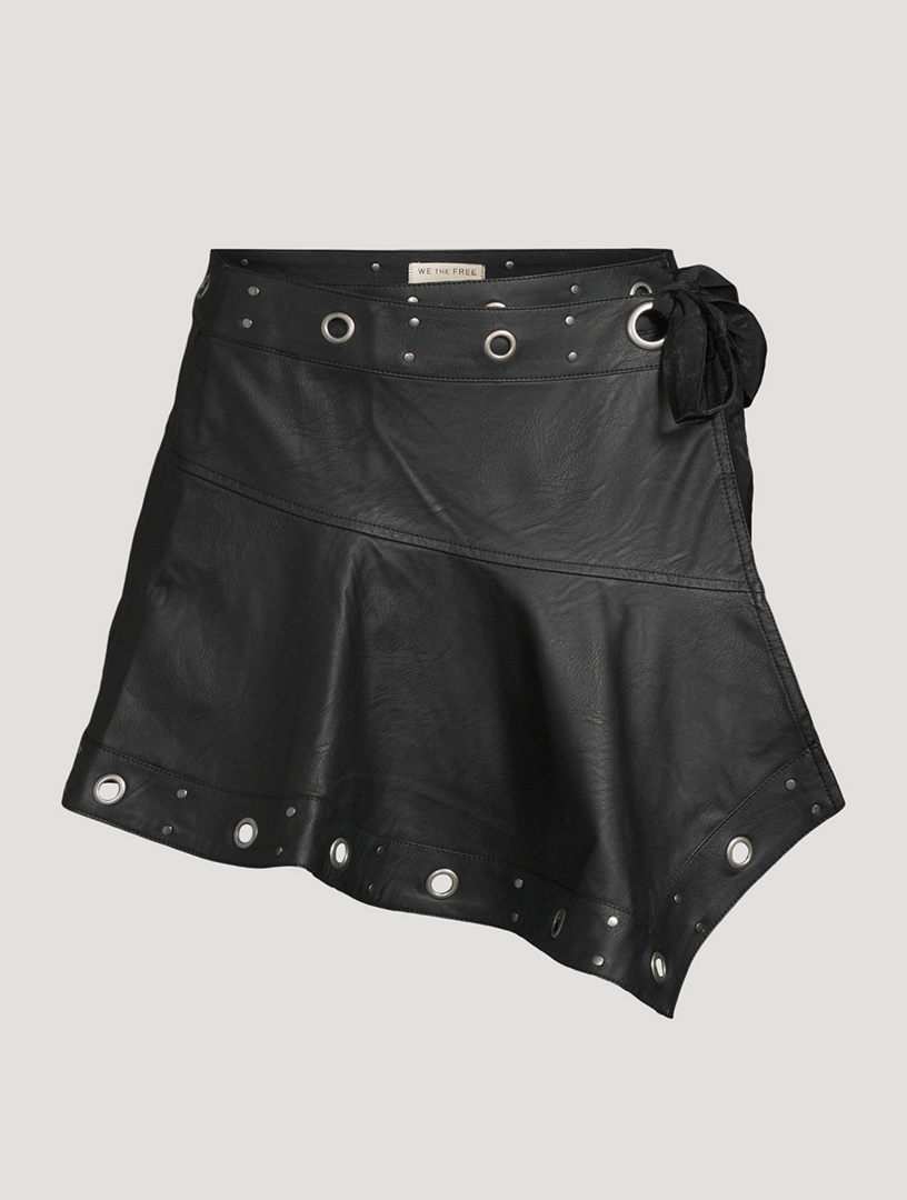 Minijupe Cassis garnie d’œillets