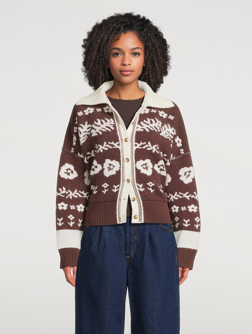 FREE PEOPLE Shelby Jacquard Cardigan | Holt Renfrew