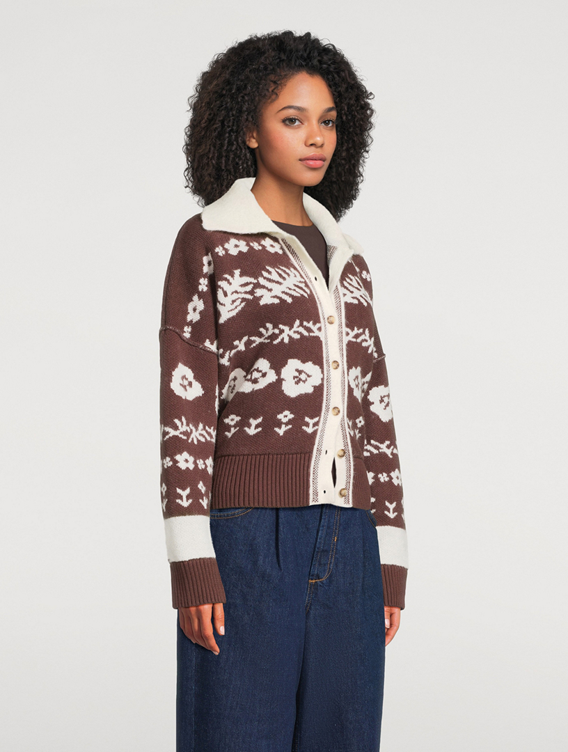 FREE PEOPLE Shelby Jacquard Cardigan | Holt Renfrew