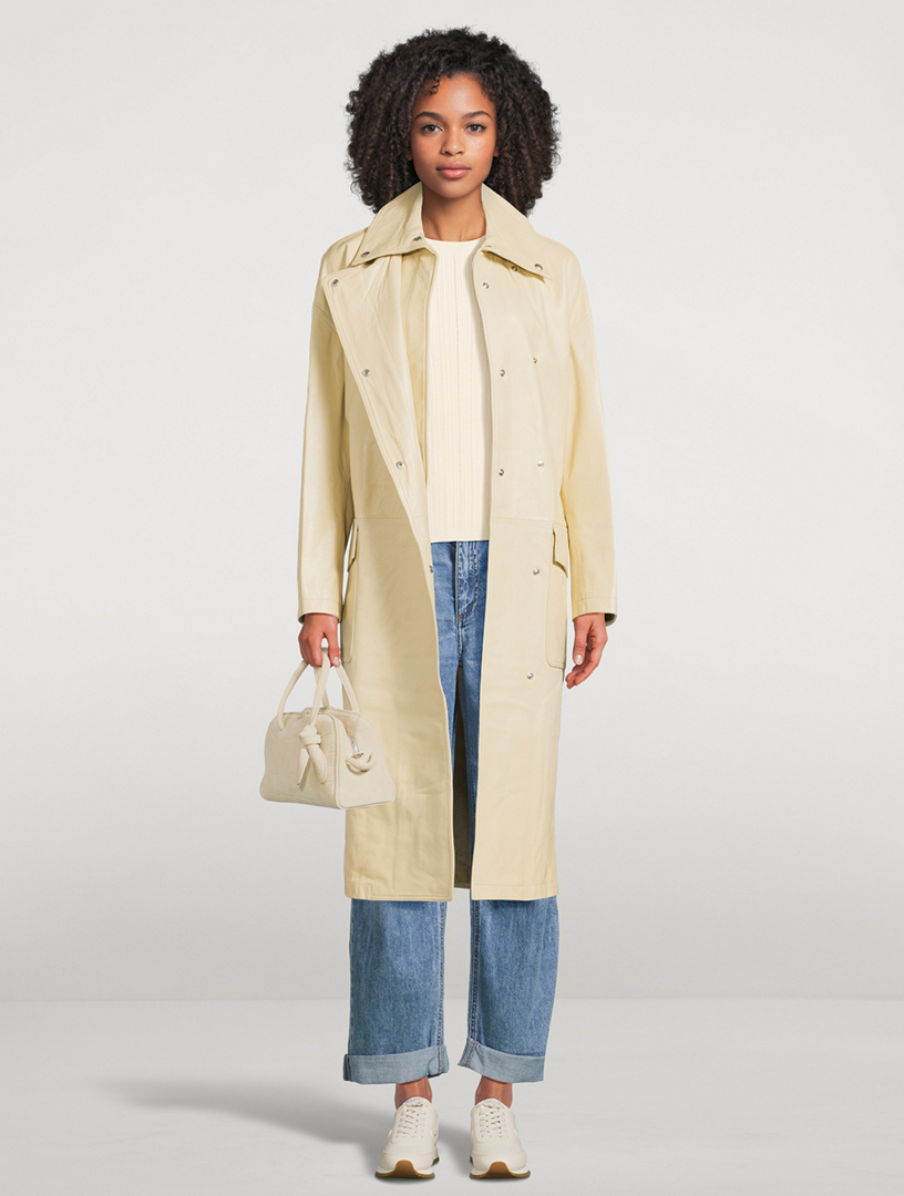 HOLT RENFREW 豚革 トレンチコート 44 RAG & BONE Rue Belted Leather Trench Coat | Holt Renfrew