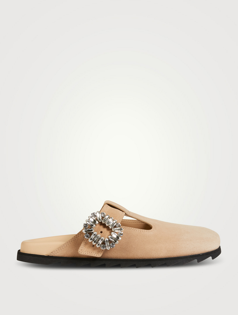 Slidy Viv' Strass Suede Mules