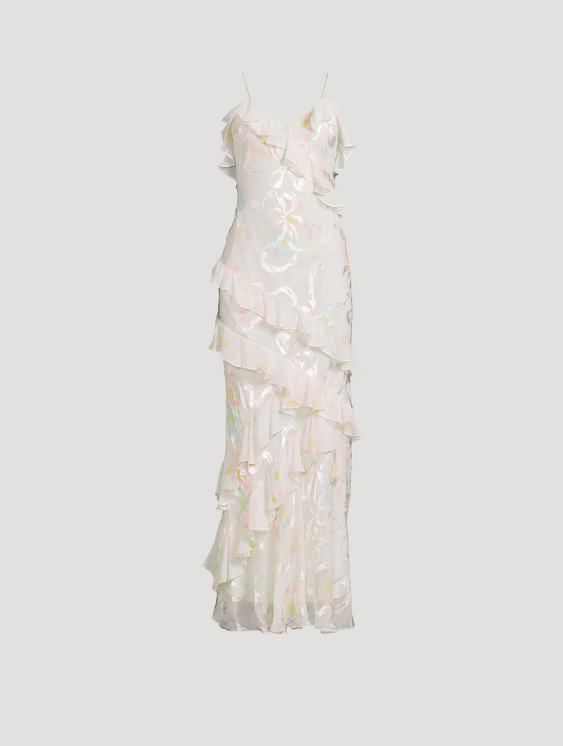 LOVESHACKFANCY Rialto Ruffled Jacquard Maxi Dress | Holt Renfrew