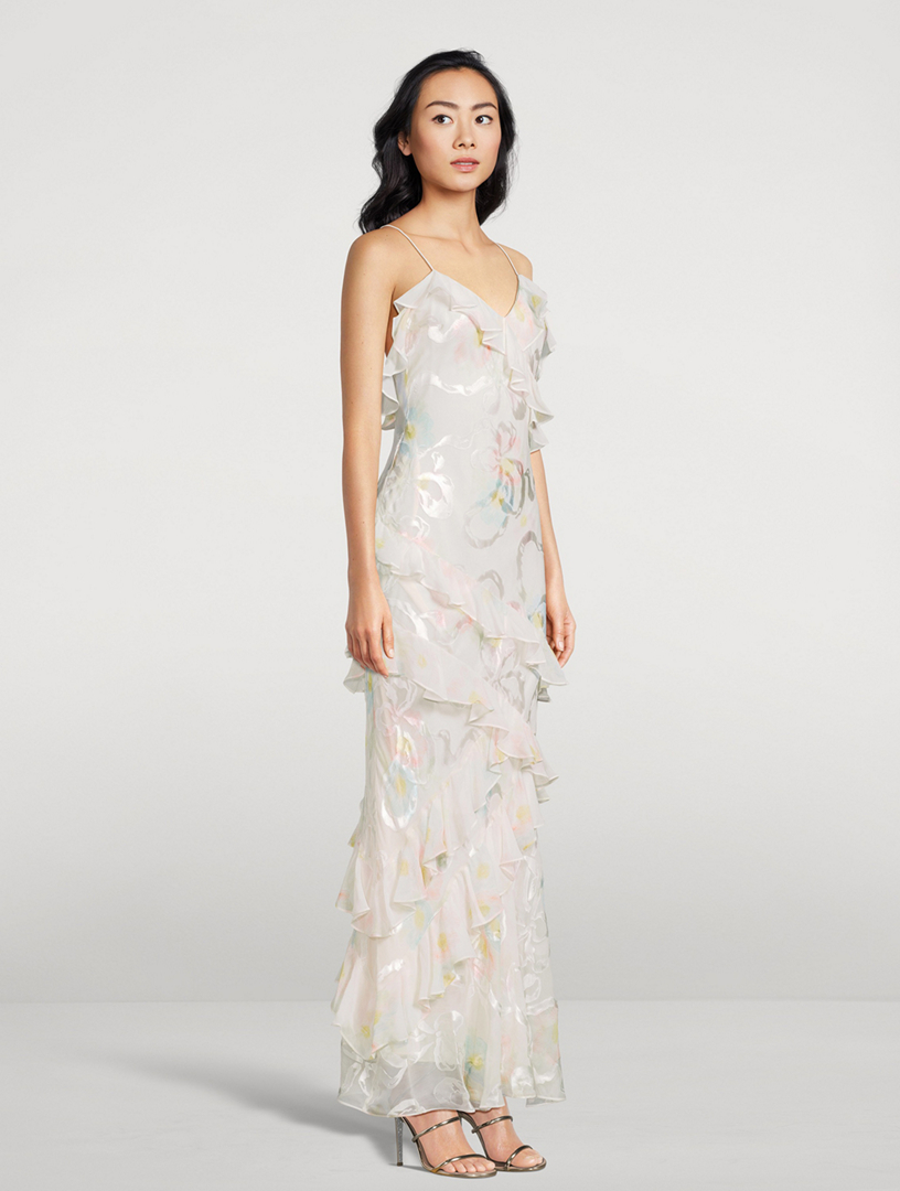LOVESHACKFANCY Rialto Ruffled Jacquard Maxi Dress | Holt Renfrew