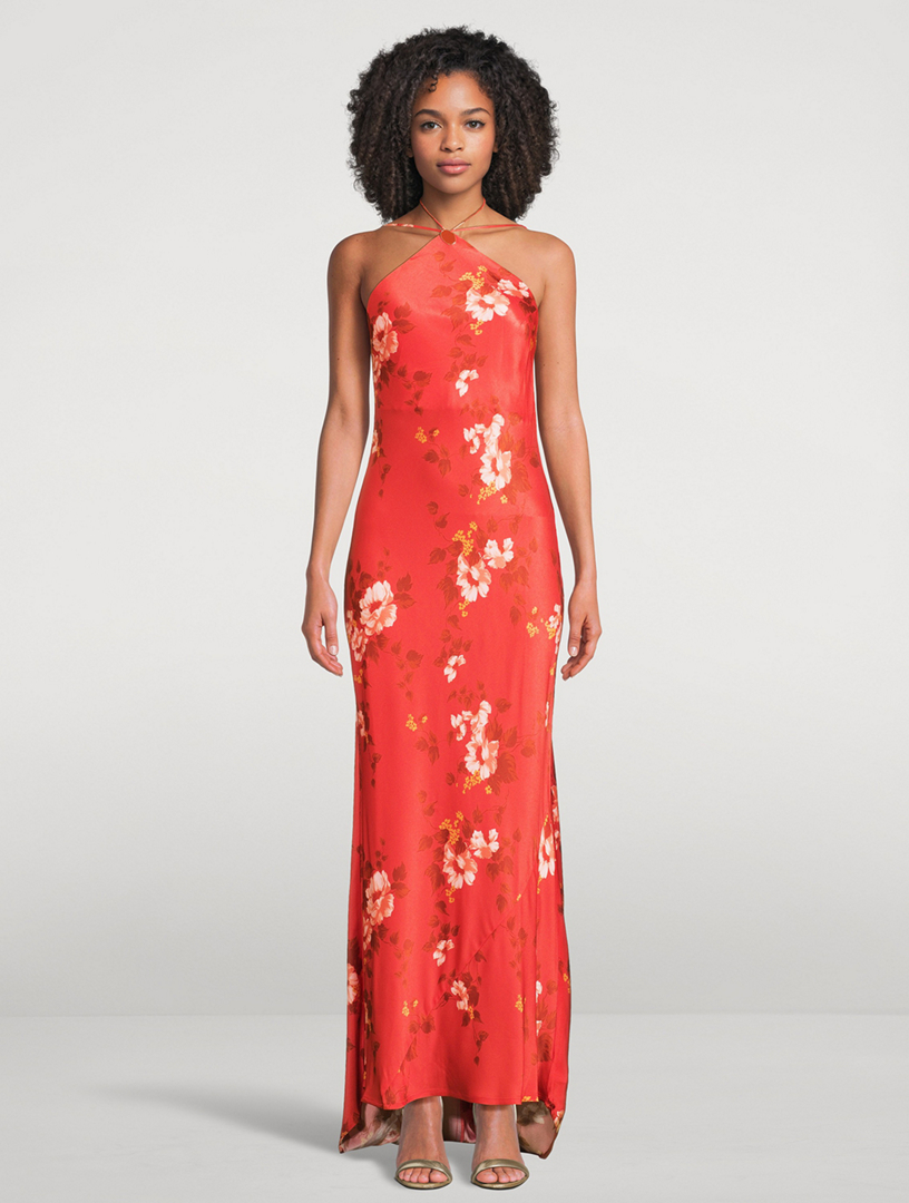 reformation halter dress | Dresses | Reformation Veria Floral Green Maxi Tarragon You cant go wrong Cari Dress